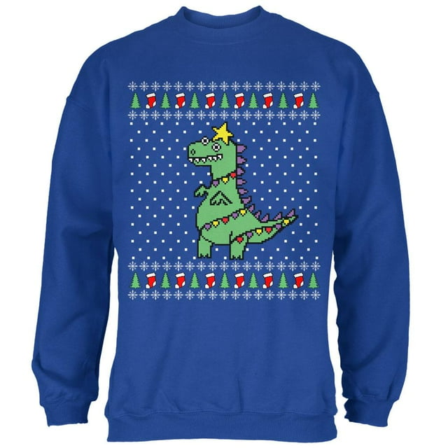 Grand Arbre Rex T Rex Chandail de Noël Laid Chandail pour Hommes