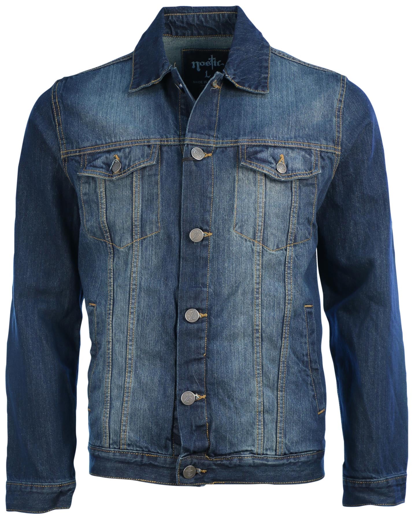 Nostic Men's Button Front Denim Jean Jacket - Walmart.com