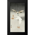 thumbnail image 2 of Koson, Ohara 14x24 Black Modern Framed Museum Art Print Titled - Two pigeons with falling ginkgo leaves, 2 of 5