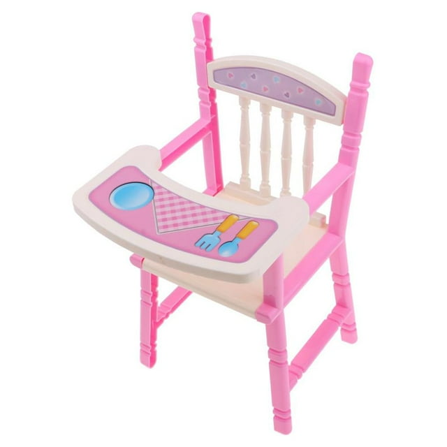 HILABEE High Chair Dining Chair Model for 9-11inch Girl Dolls Accessory Miniatures Decor
