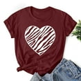 thumbnail image 1 of LSLJS Mode Femmes T-shirt à Manches Courtes Imprimé Saint-Valentin, Hauts Graphiques Originaux, Cadeaux pour Femmes, 1 of 3