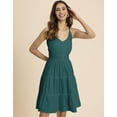 thumbnail image 2 of Moomaya, Knee Length Cotton Dress, Tiered, Casual Cute Summer Dress, 2 of 8