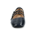 thumbnail image 4 of Journee Womens Darlin Multi Strap Square Toe Dress Flats, Widths Available, 4 of 9