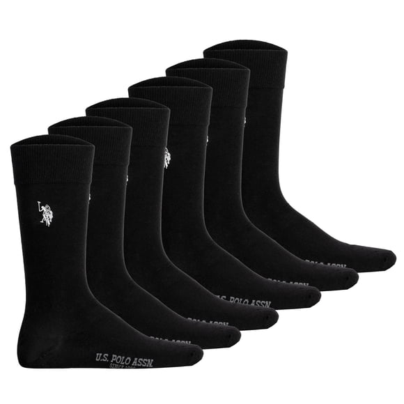U.S. POLO ASSN. Men's socks, 6-pack - business socks, cotton mix Black 43-46 (9-11 UK)