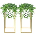 thumbnail image 2 of Miumaeov 2Pcs 60cm/3ft Flower Floor Stand Gold Metal Vase Column Flower Plant Holder Flower Arrangement for Wedding Party Centerpieces, 2 of 8