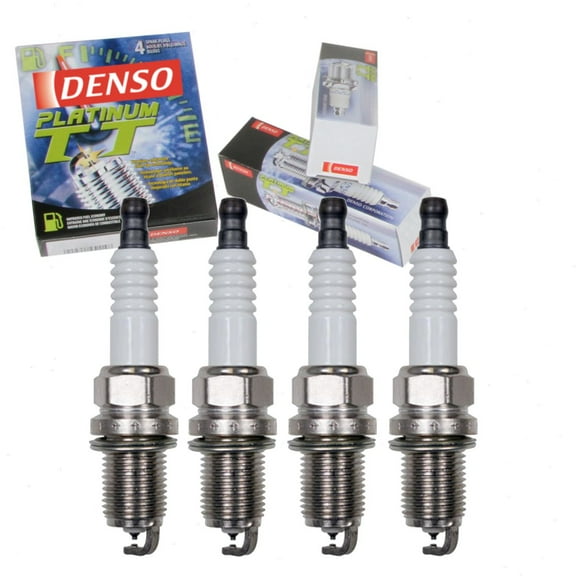 4 pc DENSO Platinum TT Spark Plugs compatible with Honda Accord 2.2L 2.4L L4 1996-2007