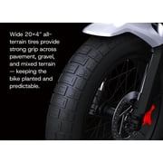 AOTOS Flux X26 Ebike for Adults, 1200W Peak Motor, Up to 28MPH & 50 Miles Range, 48V 18Ah Battery, 20 All Terrain Fat Tires, Dual Hydraulic Suspension, Disc Brakes, Electric Bike with APP Support