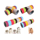 thumbnail image 5 of Juguete de túnel para hámster, lienzo de arcoíris, tubo para animales pequeños, tubo escondite para hámster, túnel de color para mascotas pequeñas (bidireccional) ER, 5 of 5