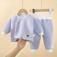 thumbnail image 2 of TOWED22 Toddler Boys Girls Pajamas 2 Piece Long Sleeve Pjs Set Cotton Kids Fall Winter Sleepwear 3 6 9 12 18 24 Months 2 3 4 5 6 7 8 9 Years(Blue,18-24 M), 2 of 6