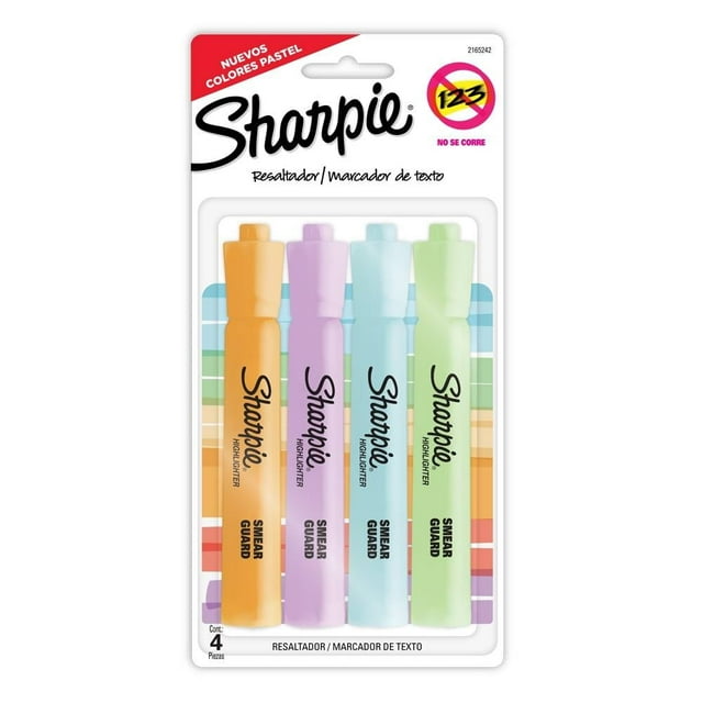 Resaltador Sharpie Punta Cincel 4 Piezas