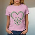 thumbnail image 6 of vigerkar St Patricks Day Short Sleeve Shirt for Women Shamrock St Paddys Day T-Shirt Lucky Clover Tee Top (Pink, M), 6 of 8