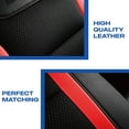 thumbnail image 5 of Skechers Leather Mesh Full Set Car Seat Cover – Premium Comfort with Breathable Mesh Panels, Durable Leather Construction, Universal Fit for Cars, Trucks, and SUVs - Red, 5 of 10