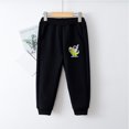 thumbnail image 6 of Chenyin Baby Kids Fleece Active Jogger Pants with Pocket for Boys Girls Cartoon Print Sweatpants Toddler Fall Winter Padded Thickened Unisex Trousers for 3-11 Years, 6 of 9