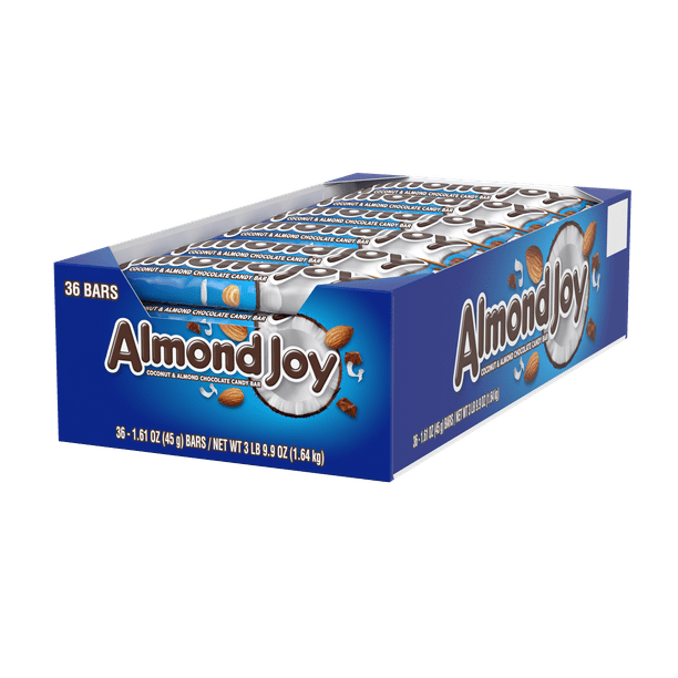 Almond Joy, Coconut Almond Milk Chocolate Standard Candy Bar Box, 1.6