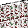 thumbnail image 3 of White Christmas Animal and Car Pattern Shower Curtain 36"x72" ,Bathroom Decorative Shower Curtains Set with 12 Hooks,Modern Waterproof Washable Shower Curtain, 3 of 6