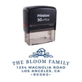 thumbnail image 1 of Printtoo Self Inking Custom Text Personalized Address With House Design Envelope Rubber Stamp-Blue, 1 of 1