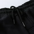 thumbnail image 2 of Oksale Drawstring Sweatpants for Men Plus Size Cinch Bottom Sweat Pants with Pockets Solid Color Fleece Joggers Hip Hop Winter Trousers 2025 Black XXXL, 2 of 9
