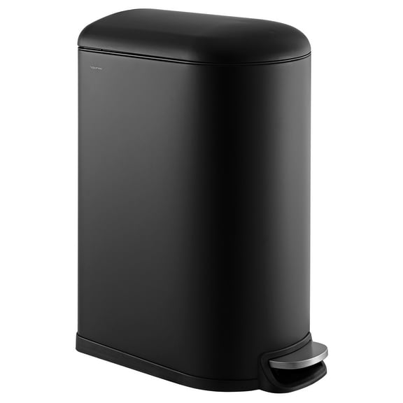 happimess Roland Mini 2.6-Gallon Step-Open Trash Can, Charcoal Black, HPM1009B