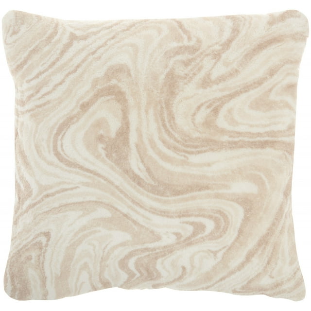 homeroots home decor 385995 Cream Marble Patterned Throw Pillow
