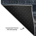 thumbnail image 5 of Addison Rugs Mayfield Premium Machine Washable Transitional Tribal Teal Rectangle Rug, 10' x 14', 5 of 7