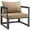 Brown Mocha, variant on Modway Fortuna Outdoor Patio Armchair in Brown White