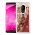 thumbnail image 1 of Kaleidio Case For T-Mobile REVVL 2, Alcatel 3, REVVL 2 [Quicksand Glitter] TPU Gel Slim Hybrid Skin Cover w/ Overbrawn Prying Tool [Liquid Eiffel Tower & Rose Gold Stars], 1 of 2
