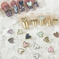 thumbnail image 1 of dianhelloya10Pcs Nail Decorations Exquisite Shape Stunning Visual Effect Eco-friendly Vivid Color Decorative Alloy 3D Love Heart Nail Art Decors DIY Manicures Blue, 1 of 8