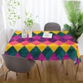 thumbnail image 6 of Mardi Gras Rainbow Color Tablecloth Rectangle Colorful Table Cloth Large Square Table Cover for Dining Kitchen Party 60"x120" Decor Gift, 6 of 7