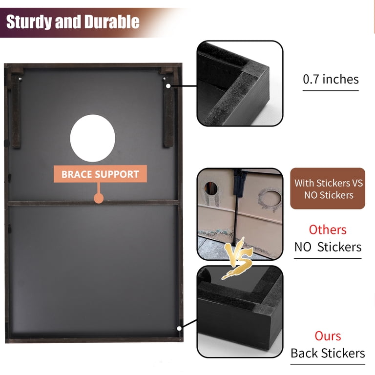Cometoss Cornhole Outdoor Game Set, 3'x2' Yard Games with 2 MDF