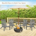 thumbnail image 2 of Patiojoy Wooden Adirondack Chair W/Ergonomic Design Outdoor Lounge Armchair Acacia Wood chair for Yard&Patio Gray, 2 of 8