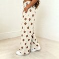 thumbnail image 6 of CHGBMOK Women's Polka Dot Wide Leg Pants Elastic High Waist Loose Casual Trousers Pull On Flowy Palazzo Pants with Pockets, 6 of 7