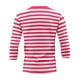 thumbnail image 5 of Ceisia Men's Spring Summer Casual Regular Fit Crew Neck Three-Quarter Sleeve T-Shirt Multi-Color Striped Cotton-Like Jersey Stretch Fabric Red XXXL Gifts, 5 of 6