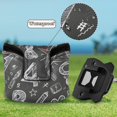 thumbnail image 6 of Haosy Sketches Numbers and Character Golf Mallet Putter Cover Strong Magnetic Leather Golf Club Headcover Closure, 6 of 7