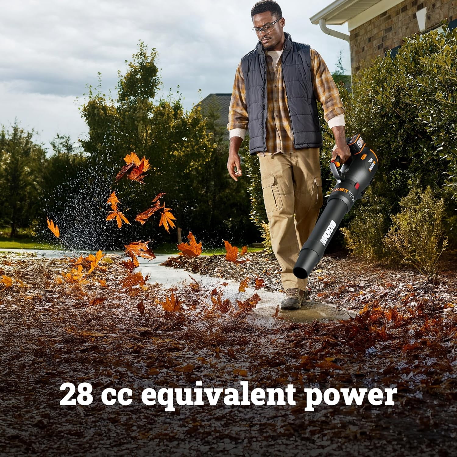 Worx WG582 40V 4.0Ah Cordless 780 CFM & 190 MPH QuietTech Blower