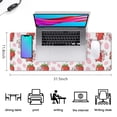 thumbnail image 5 of Long Mouse Pads for Desk,White Cow Strawberry Pattern Desk Mats on Top Of Desks, Desk Mouse Pad Extra Large with 3mm Non-Slip Base and Stitched Edge for Gaming,Office,Work,Home 31.5"x11.8", 5 of 6