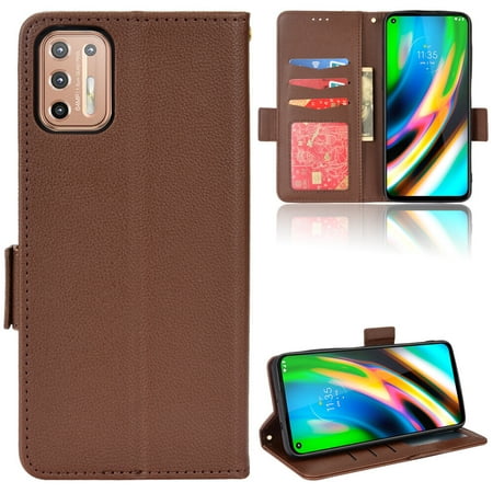 Motorola MOTO G9 Plus Case , PU Leather Flip Cover Card Slots Magnetic Closure Wallet Case for Motorola MOTO G9 Plus