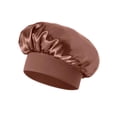 thumbnail image 4 of Oksale Silk Bonnet for Sleeping Women Men for Long Hair Satin Sleep Caps Wide Band Womens Bonnets Brown, 4 of 6