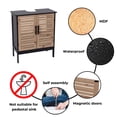 thumbnail image 6 of Under Sink Cabinet with U-Shaped Cut-Out, Double Vented Doors, Black and Brown - Bergen Collection, 6 of 9