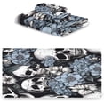 thumbnail image 2 of Coolnut Skull Flowers Bathroom Towel Set of 3 with Hand Towel, Wash Cloths & Bath Towel, Extra Aborbent Soft Towels Set Decor for Bathing Home Shower Wash cloth, 2 of 7