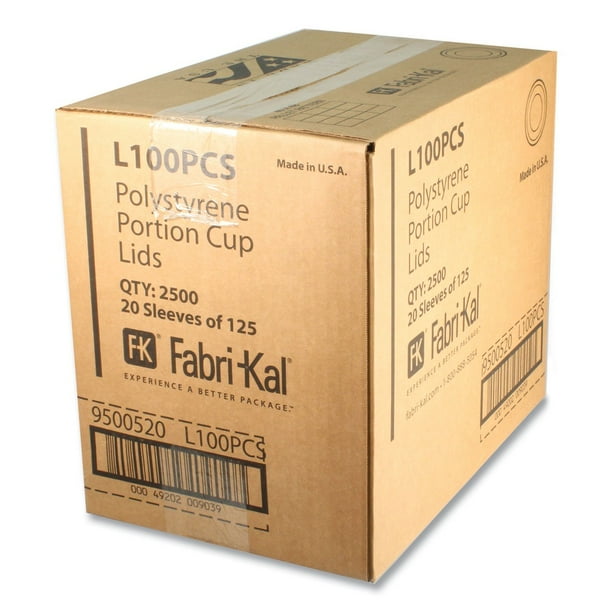 Portion Cup Lids, Fits 1 oz Squat Portion Cups, Clear, 125/Sleeve, 20 Sleeves/Carton Portion Cup Lids, Fits 1 oz Squat Portion Cups, Clear, 125/Sleeve, 20 Sleeves/Carton