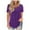 Purple, variant on Tiqkatyck Graphic Tees for Women, Womens Fashion Lace Solid Splicing O-Neck Short Sleeve T-Shirt, Women Summer Tops Army Green L