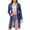 Navy Blue, variant on Women's Long Sequin Cardigan Open Front Sheer Duster Jacket- XX Large, Navy Blue