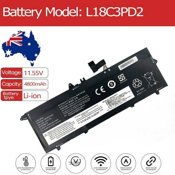 L18C3PD2 Laptop Battery for Lenovo ThinkPad T14S T490S T495S T495SR BNA-WB-P12638 SB10K97654 5B10W13911 L18M3PD1 5B10W13955 5B10W13909 L18M3PD2 L18M3PD1 20NX001FCD 02DL013 02DL015
