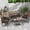 Natural, variant on Skandiquip 4 Piece Patio Furniture Set, Porch Furniture Wicker Conversation Set with Coffee Table and 2 Arm Chairs, Washable Covers, Gray