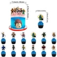 thumbnail image 2 of Roblox Birthday Party Decoration Set Banners Balloon Cake Toppers Swirls, 2 of 6