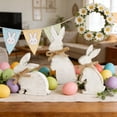 thumbnail image 6 of Easter Decorations, Cute Wooden Rabbit Ornaments, 3 Piece Set Holiday Tabletop Decoration for Spring Festive Atmosphere, 6 of 6