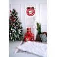 thumbnail image 4 of Santa Stop Here Sign Front for Door Decoration, 11" Round Wood Wreaths Wall Hanging Outdoor, Farmhouse, Porch, for Spring Summer Fall All Seasons Holiday Christmas, 4 of 5