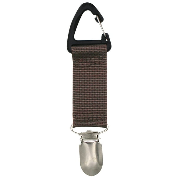 Bolsa de lona con clip para sombrero, porta sombrero portátil, clip para viajes al aire libre (café)