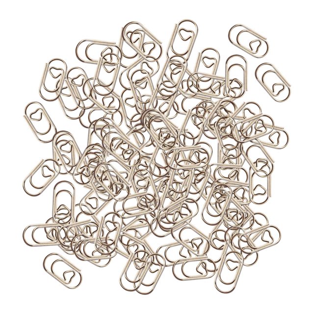 100 piezas de clips de papel clips clips multipuro premium notas creativas clasificadas Plata