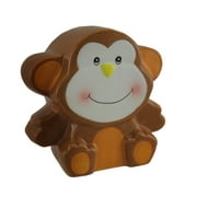 zeckos adorable brown ceramic monkey kids money bank